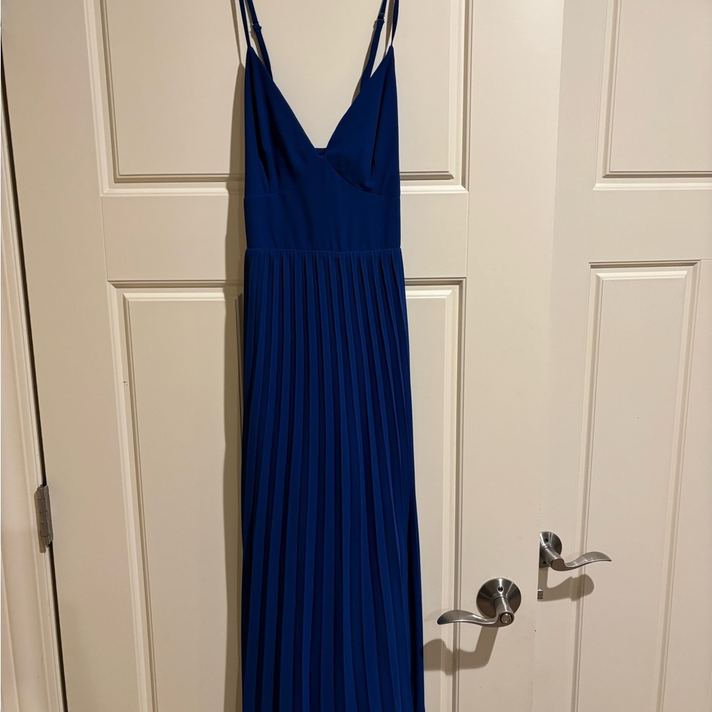 Lulus Blue Pleated Dress